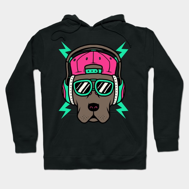 Cool Dog Hoodie by CyberpunkTees